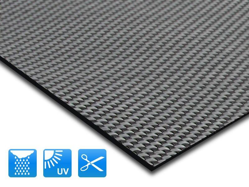 Casa Pura Lucca Buitenkleed Polyester, PVC (polyvinylchloride), vinyl Rechthoekig Grijs 180 x 500 cm