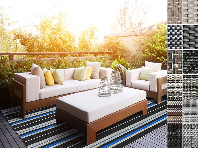 Casa Pura Matera Buitenkleed Polyester, PVC (polyvinylchloride), vinyl Rechthoekig Beige 90 x 700 cm