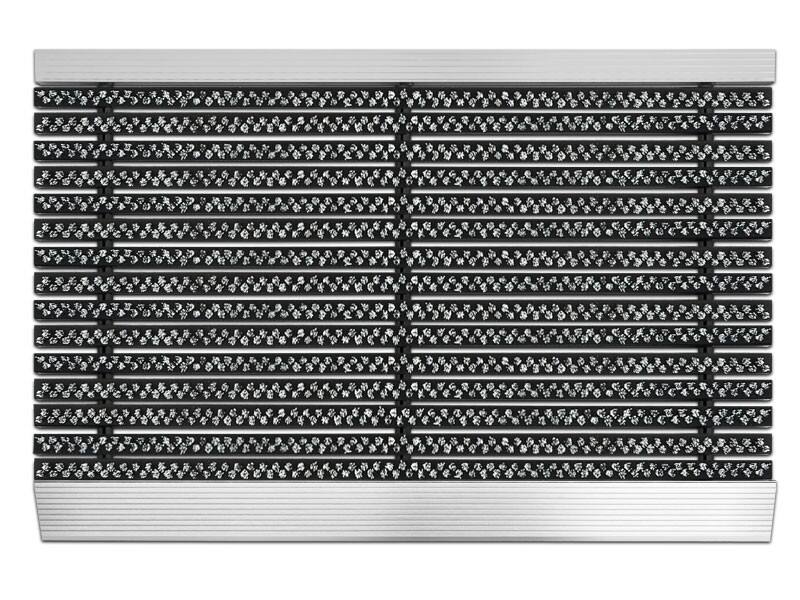 PROFESSIONAL LINE High Performance Deurmat Pro Brush Zwart, Wit 600 x 900 mm