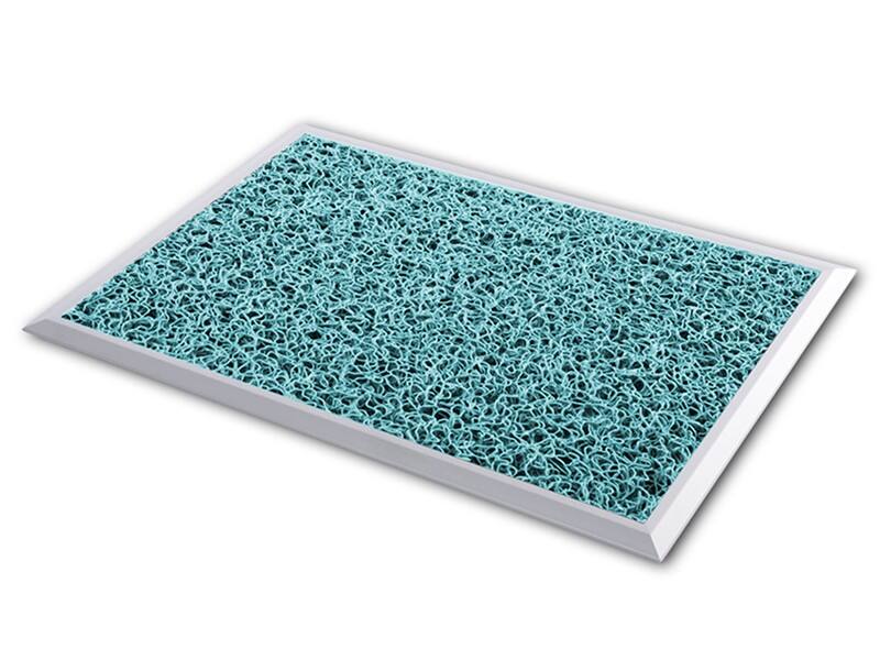 PROFESSIONAL LINE droogloopmat Hygienic Aluminium, Vinyl turquoise 680 x 480 mm
