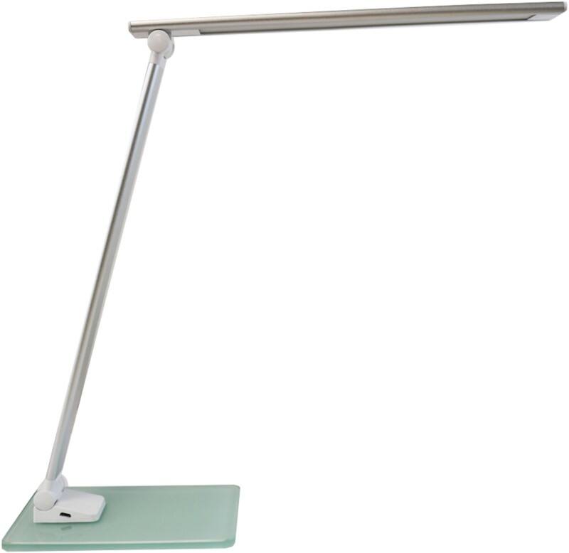 Unilux Popy Vrijstaand Bureaulamp LED Wit, Zilver USB 300 x 120 x 350 mm
