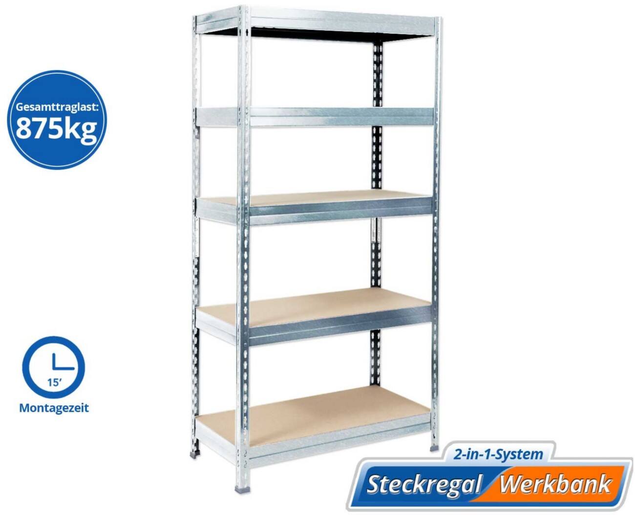 MAMMUT Heavy duty rek Verzinkt 2.000 x 900 x 450 mm