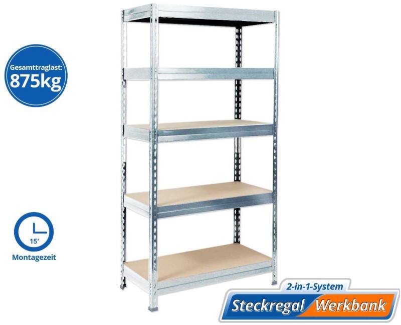 MAMMUT Heavy Duty Opbergrek Metaal 1.800 x 1.200 x 450 mm Grijs