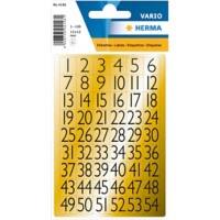 HERMA Nummeretiketten 4146 Goud, zwart 13 x 12 mm  4 Vellen à 54 Etiketten
