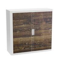Paperflow Roldeurkast PP (Polypropeen) 2 Planken Afsluitbaar 1.100 x 415 x 1.040 mm Bruin, wit