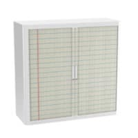 Paperflow Roldeurkast PP (Polypropeen) 2 Planken Afsluitbaar 1.100 x 415 x 1.040 mm Kleurenassortiment