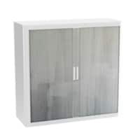 Paperflow Roldeurkast PP (Polypropeen) 2 Planken Afsluitbaar 1.100 x 415 x 1.040 mm Grijs, wit