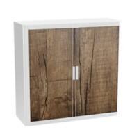 Paperflow Roldeurkast PP (Polypropeen) 2 Planken Afsluitbaar 1.100 x 415 x 1.040 mm Bruin, wit