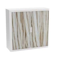 Paperflow Roldeurkast PP (Polypropeen) 2 Planken Afsluitbaar 1.100 x 415 x 1.040 mm Bruin, wit