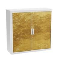 Paperflow Roldeurkast PP (Polypropeen) 2 Planken Afsluitbaar 1.100 x 415 x 1.040 mm Goud, wit