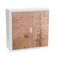 Paperflow Roldeurkast PP (Polypropeen) 2 Planken Afsluitbaar 1.100 x 415 x 1.040 mm Bruin, wit