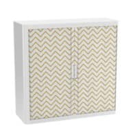 Paperflow Roldeurkast PP (Polypropeen) 2 Planken Afsluitbaar 1.100 x 415 x 1.040 mm Goud, wit