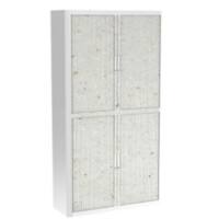Paperflow Roldeurkast PP (Polypropeen) 4 Planken Afsluitbaar 1.100 x 415 x 2.040 mm Wit