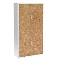 Paperflow Roldeurkast PP (Polypropeen) 4 Planken Afsluitbaar 1.100 x 415 x 2.040 mm Bruin, wit