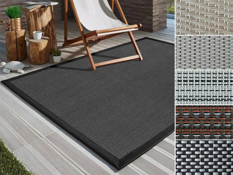 Casa Pura Lucca Buitenkleed Polyester, PVC (polyvinylchloride), vinyl Rechthoekig Grijs 290 x 200 cm