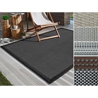 Casa Pura Lucca Buitenkleed Polyester, PVC (polyvinylchloride), vinyl Rechthoekig Grijs 290 x 200 cm