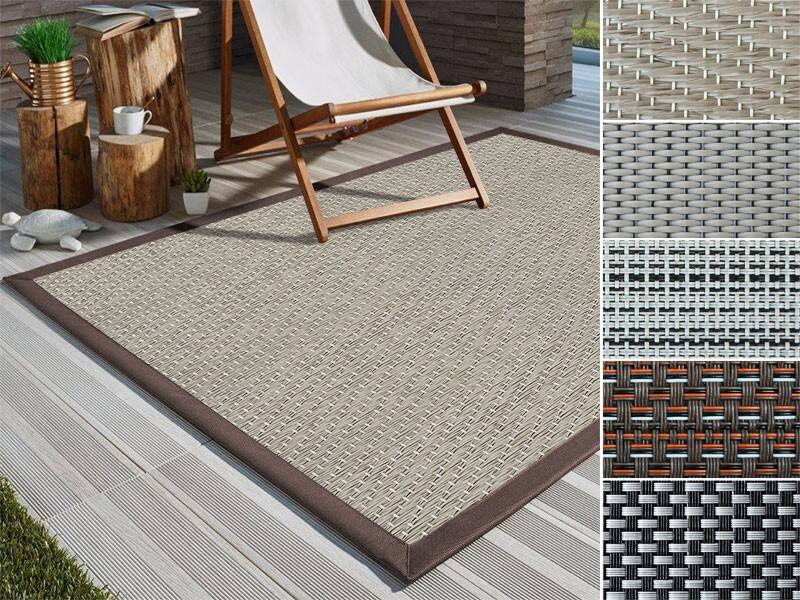 Casa Pura Verona Buitenkleed Polyester, PVC (polyvinylchloride), vinyl Rechthoekig Beige 130 x 70 cm