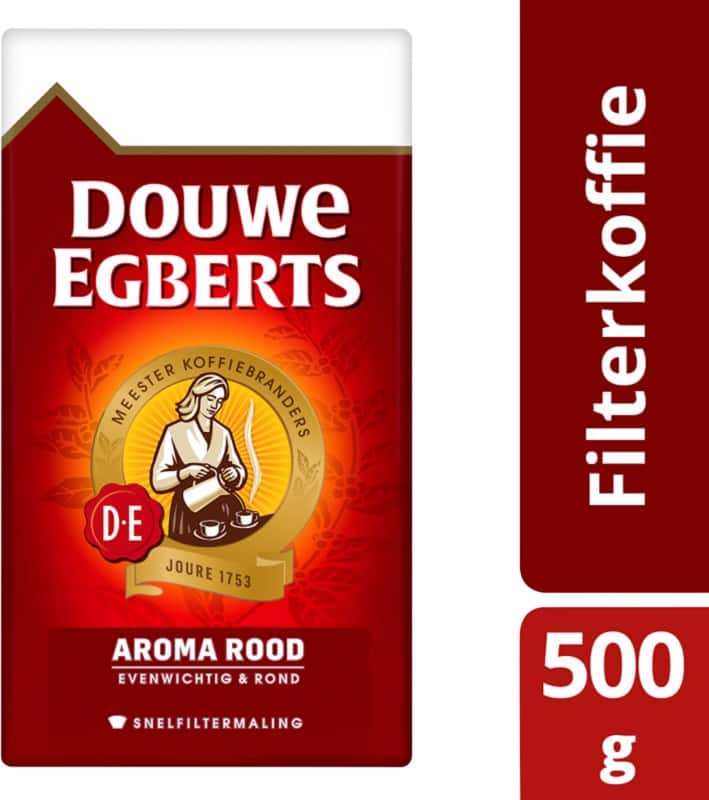 Douwe egberts aroma rood snelfilterkoffie 500 g