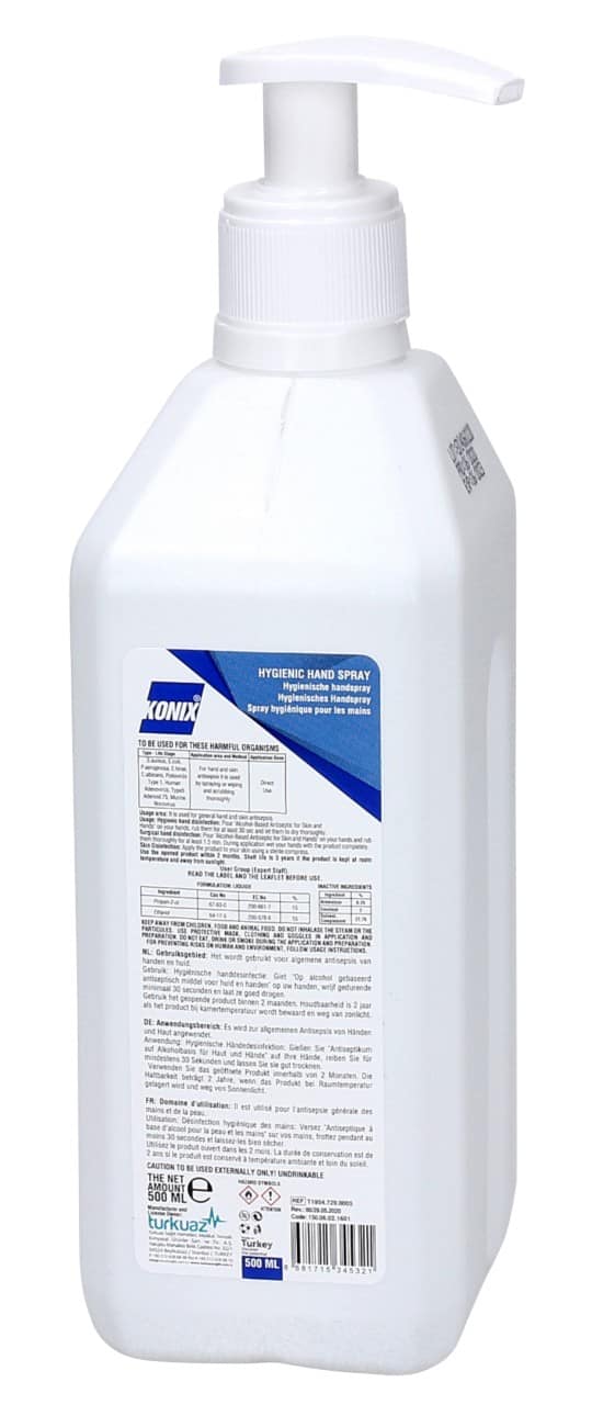KONIX Antibacteriële vloeistof Transparant 500 ml.