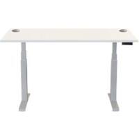 Fellowes Cambio Elektrisch Hoogteverstelbaar Zit-sta-bureau Rechthoekig Wit T-Voet 1.699 (B) x 649 (D) x 1.305 (H) mm MDF (Medium-density fibreboard), PVC (Polyvinylchloride), Staal