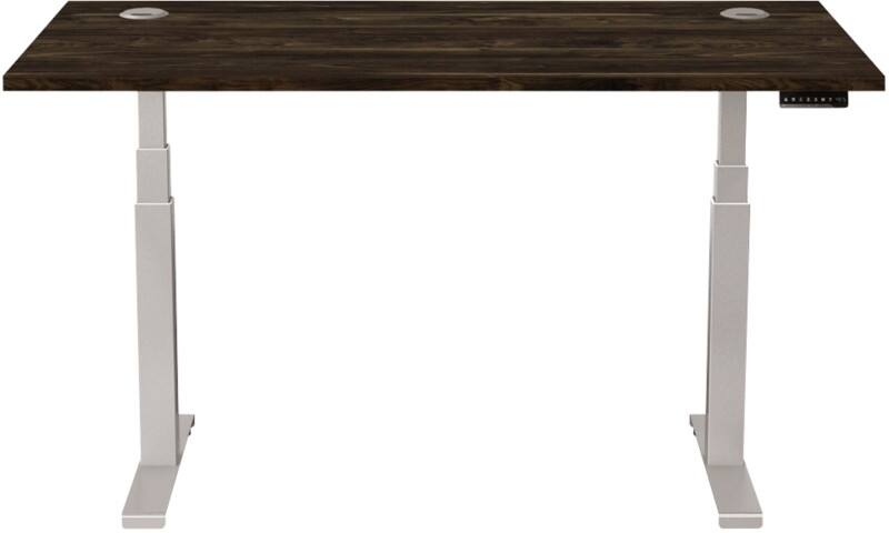 Fellowes Cambio Elektrisch Hoogteverstelbaar Zit-sta-bureau Rechthoekig Walnoot T-Voet 1.699 (B) x 649 (D) x 1.305 (H) mm MDF (Medium-density fibreboard), PVC (Polyvinylchloride), Staal