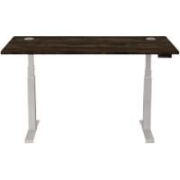 Fellowes Cambio Elektrisch Hoogteverstelbaar Zit-sta-bureau Rechthoekig Walnoot T-Voet 1.699 (B) x 649 (D) x 1.305 (H) mm MDF (Medium-density fibreboard), PVC (Polyvinylchloride), Staal