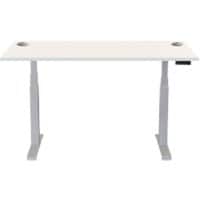 Fellowes Cambio Elektrisch Hoogteverstelbaar Zit-sta-bureau Rechthoekig Wit T-Voet 1.699 (B) x 649 (D) x 1.305 (H) mm MDF (Medium-density fibreboard), PVC (Polyvinylchloride), Staal