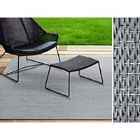 Casa Pura Geona Buitenkleed PET (Polyetheentereftalaat), PVC (Polyvinylchloride), Vinyl Rechthoekig Grijs 90 x 700 cm