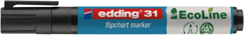 edding EcoLine 31 Flipovermarker Medium Ronde punt 1,5 - 3 mm Zwart Navulbaar Waterbestendig