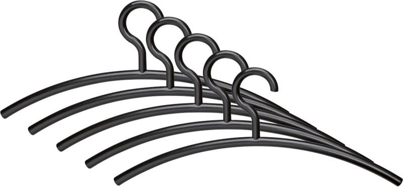 Maul Kledinghanger 1 Haakje Zwart 5 Stuks