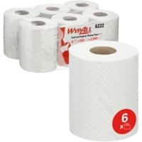 Kimberly-Clark Professional Poetspapier Wit 1-laags 6222 6 Rollen à 430 Vellen