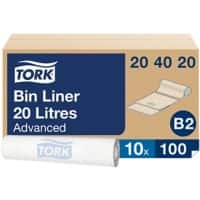 Tork Vuilniszakken 20 l Wit 1000 Stuks