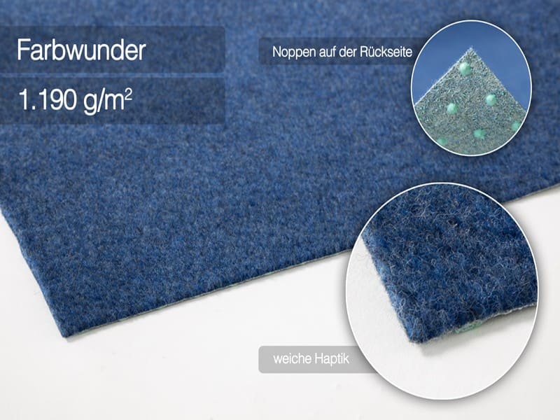 Casa Pura Color wonder PER Kunstgrastapijt PP (Polypropeen) Blauw 200 x 400 cm