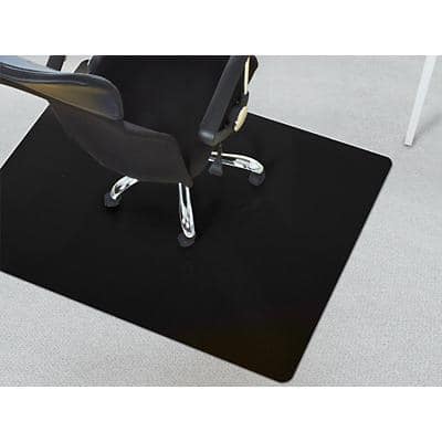 FLOORDIREKT Stoelmat voor vloerbedekking Zwart 1200 x | Viking Direct NL