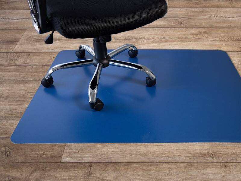 FLOORDIREKT PRO Stoelmat voor harde vloeren PP 1200 x 750 mm Donkerblauw
