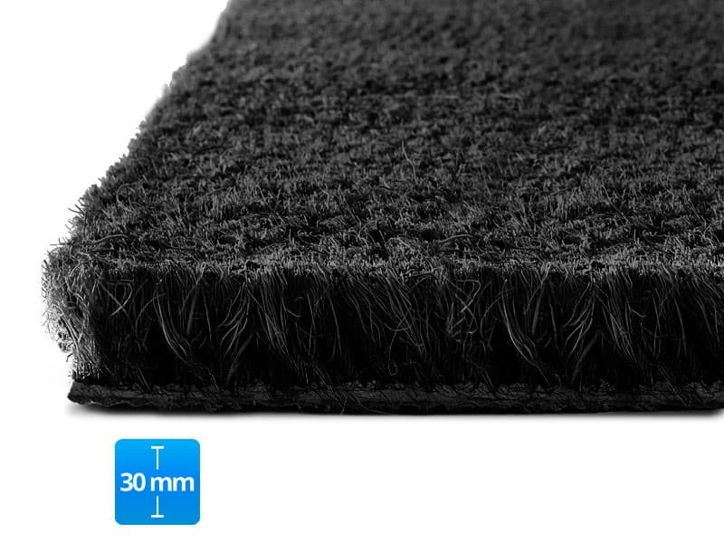PALMERAS Droogloopmat kokosvezel, vinyl Zwart 400 x 600 x 30 mm 