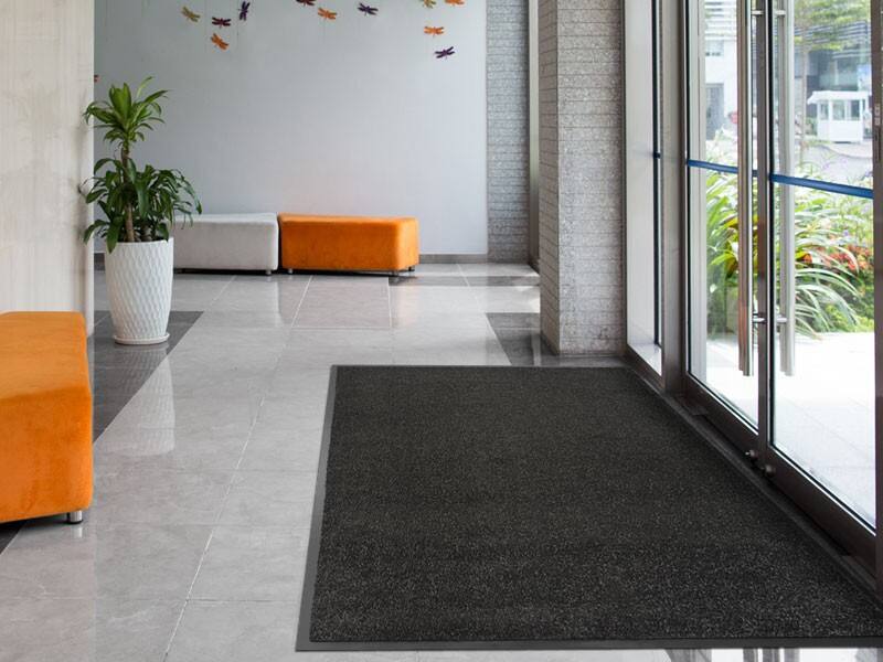 Sky Droogloopmat Monochrome High-Twist nylon, polyamide Zwart 1800 x 1200 mm
