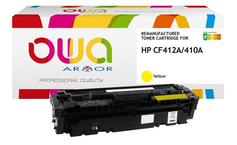 OWA 410A Compatibel HP Tonercartridge CF412A Geel