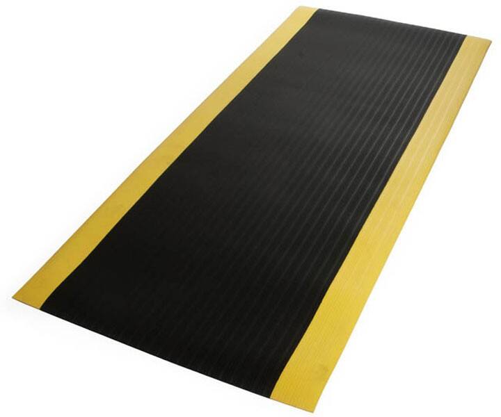 etm Softer-Work-Mat Antivermoeidheidsmat Vinyl Geel, zwart 150 x 90 cm