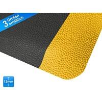 ETM tapis anti-slip mat lourd souple cotele zwart 2-laags 90x150 cm