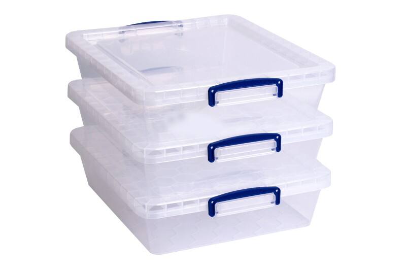 Really Useful Box Kunststof Archiefdoos 10,5 l Transparant 38,3 x 46 x 11,3 cm 3 Stuks