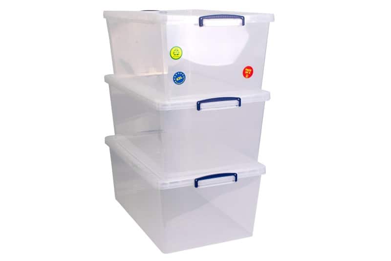 Really Useful Box Kunststof Archiefdoos 62 l Transparant 44 x 68,5 x 28,7 cm 3 Stuks