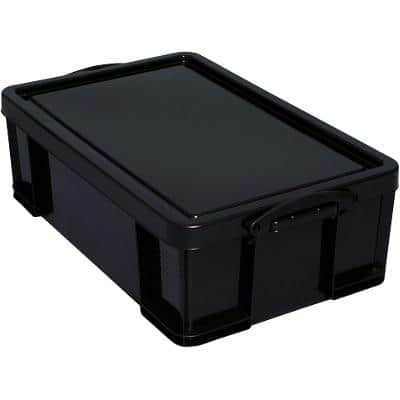 Lijm anders evenwichtig Really Useful Box Opbergbox 50 L Zwart Kunststof 44 x 71 x 23 cm | Viking  Direct NL