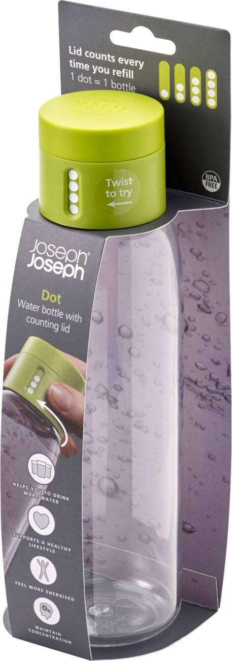 Joseph Joseph Waterfles 600 ml Groen