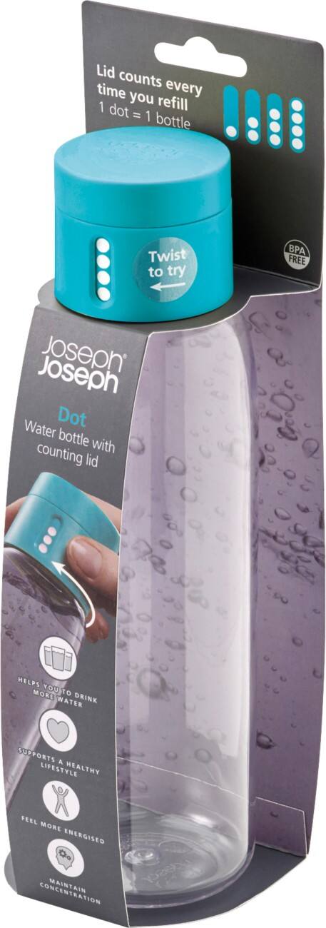 Joseph Joseph Waterfles 600 ml Turquoise
