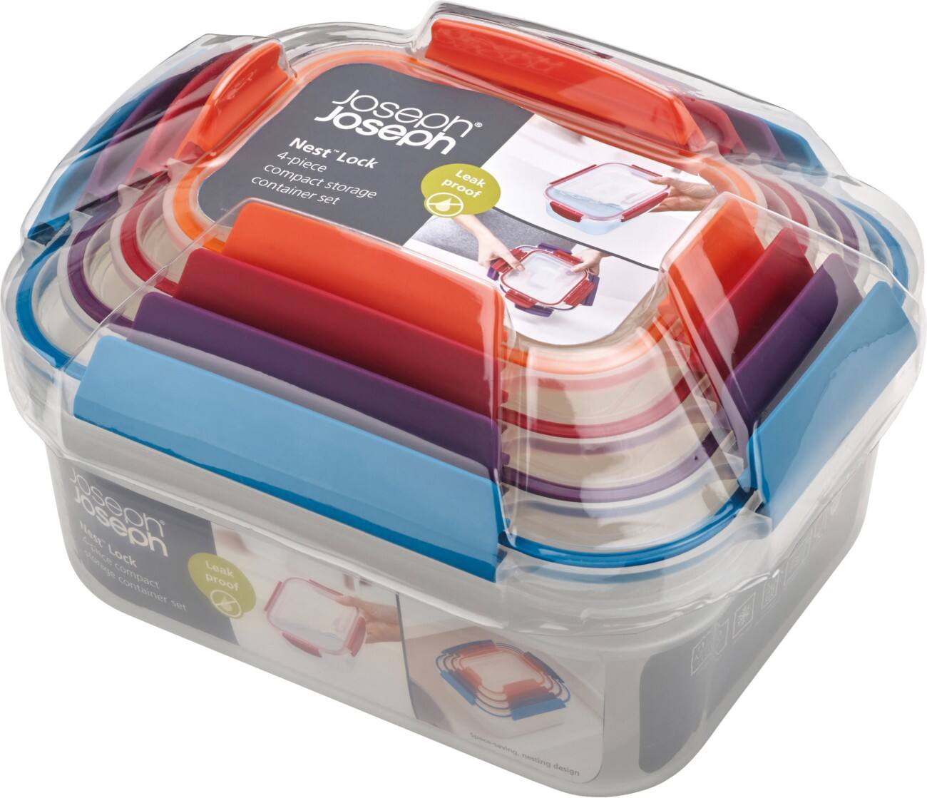Joseph Joseph Voorraadbakjes Kleurenassortiment 4 Stuks