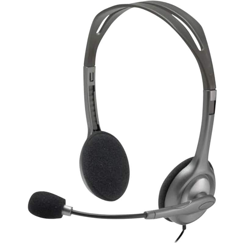Logitech H110 Bedraad Headset Over het hoofd 3,5 mm Jack Met microfoon Stereo Grijs