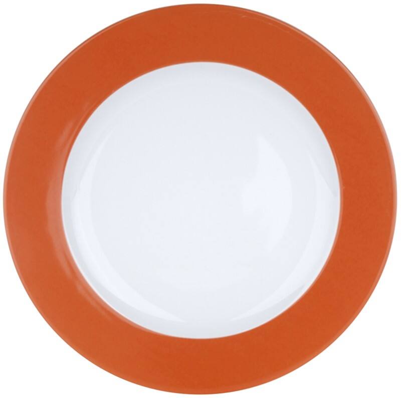 Bord Nova Oceaan Wit, oranje 12 Stuks