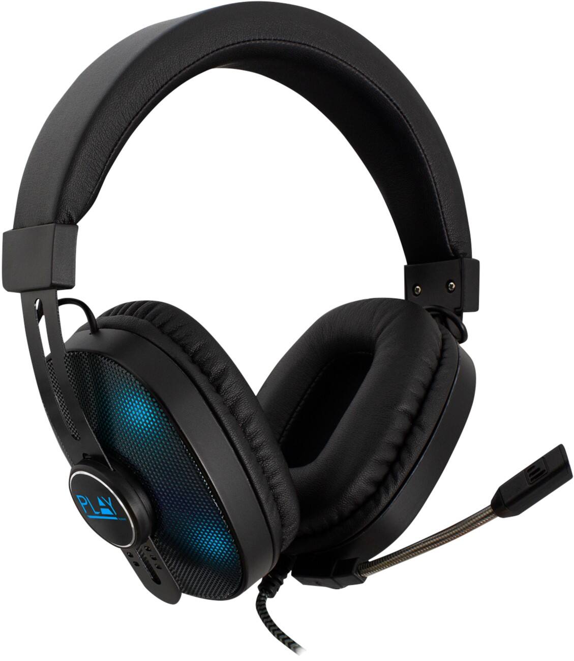 ewent Gaming RGB Headset Play PL3321 Over het hoofd USB en 2 x 3,5 Aansluitingen met Microfoon Zwart
