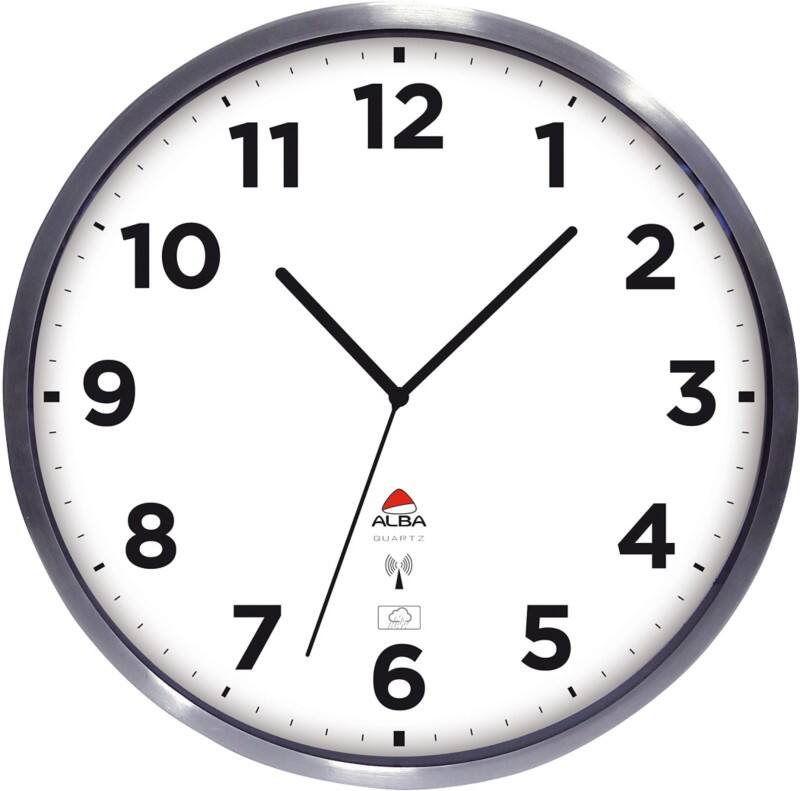 Buitenklok ALBA radio EXTRA INOXYDABLE D355CM Zilvergrijs